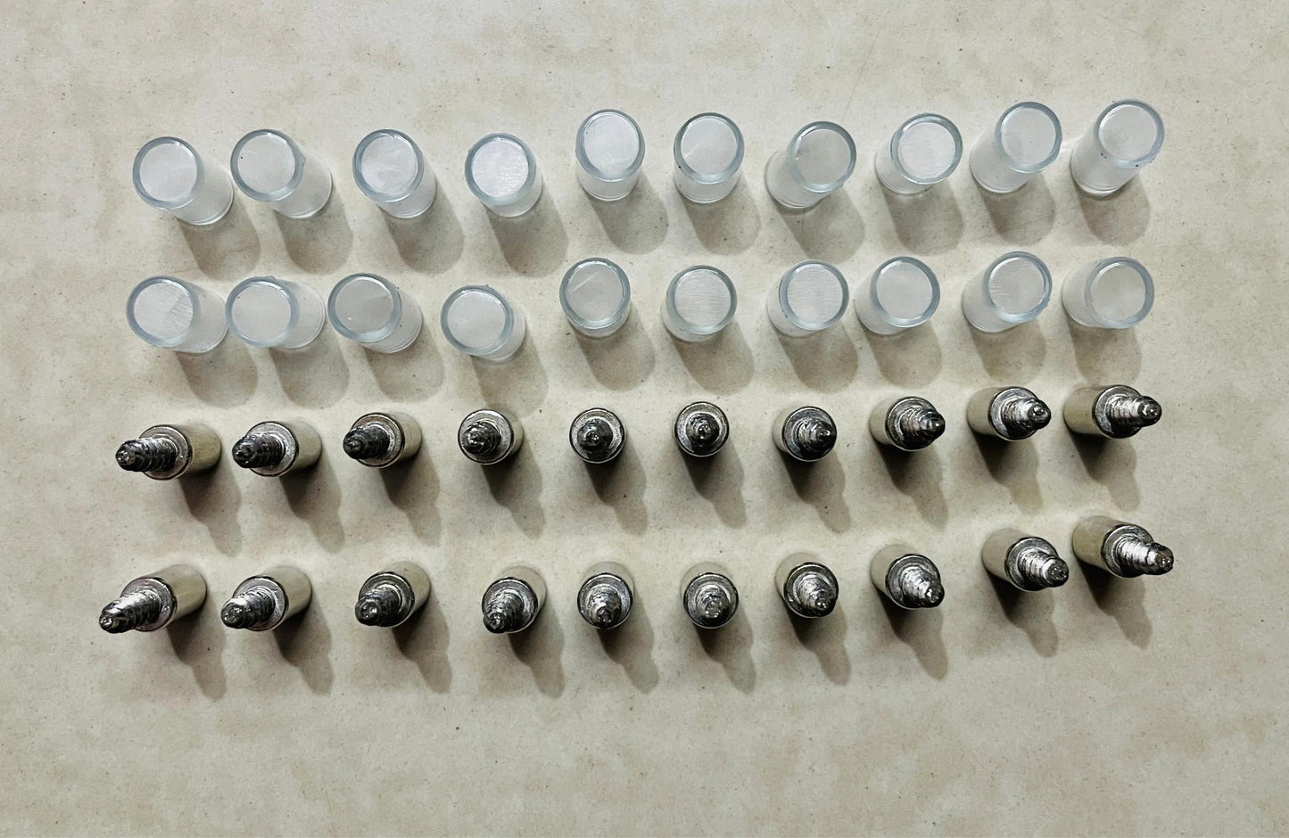 20pcs Metal Shelf Support Pegs with Anti-Slip Self-Tapping Screws Set