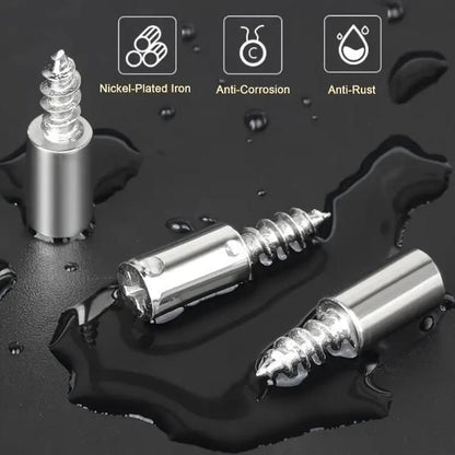 20pcs Metal Shelf Support Pegs with Anti-Slip Self-Tapping Screws Set